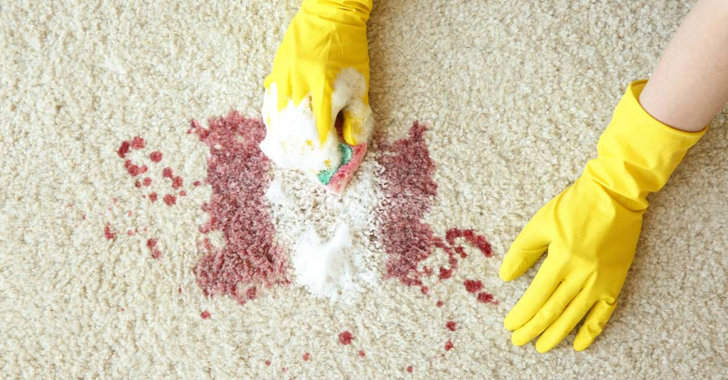 removing blood from carpet
