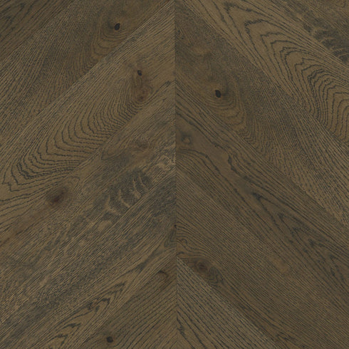 14/3mm Engineered Timber - Corsica Chevron - Coffee Oak