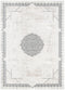 Amalfi Oriental Border Medallion Cream Grey Rug - AMAL07