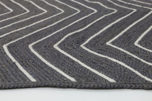 Artisan Grey Chevron Jute Rug - Adore Rugs & Flooring