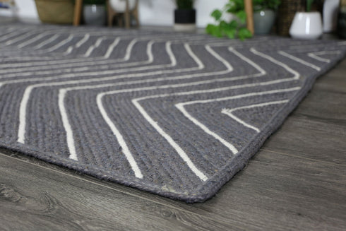 Artisan Grey Chevron Jute Rug - Adore Rugs & Flooring