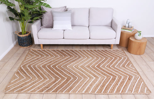 Artisan Natural Chevron Jute Rug - Adore Rugs & Flooring