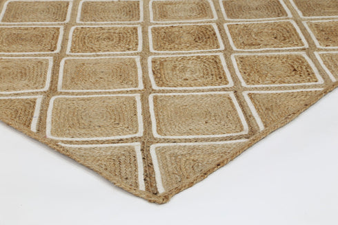 Artisan Natural Parquetry Jute Rug - Adore Rugs & Flooring