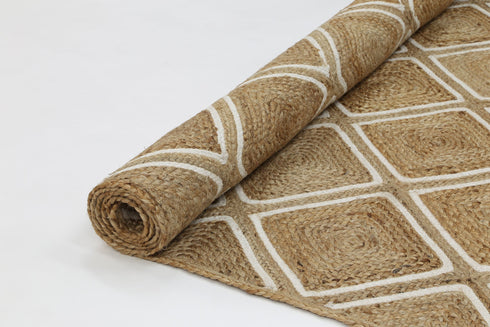 Artisan Natural Parquetry Jute Rug - Adore Rugs & Flooring