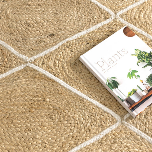 Artisan Pearl Diamond Jute Rug - Adore Rugs & Flooring