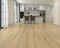 Kitchen with a light sandy oak laminate plank floor