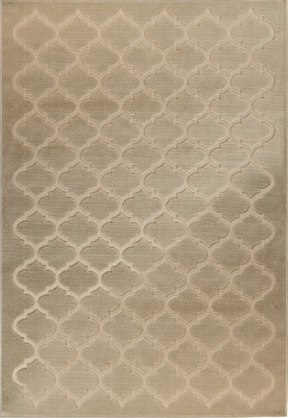 Amira 201 Beige - Moroccan Trellis Rug, full view