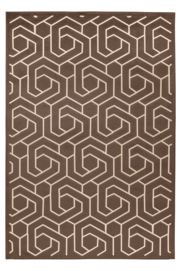 brown geometric rug - Adore Rugs & Flooring
