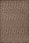 Amira 202 Taupe - Geometric Rug Brown, full view