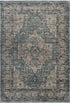 Antigua 701 Green Vintage-Inspired Rug with Medallion, full view