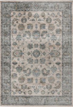 Antigua 702 Beige Vintage Inspired Floral Rug