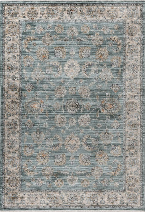 Antigua 702 Green Distressed Look Rug, full view