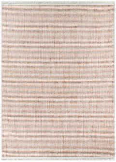 Berno Pink Ivory Loop Stripes Rug - B002