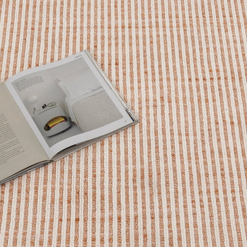 Berno Pink Ivory Loop Stripes Rug - B002 - Adore Rugs & Flooring