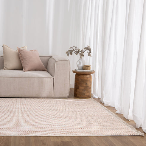 Berno Ivory Pink Loop Rug - B003 - Adore Rugs & Flooring
