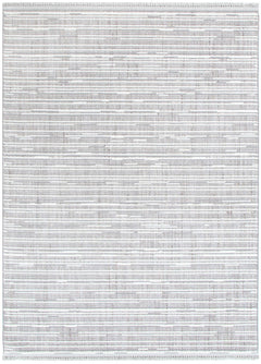 Berno Silver Ivory Loop Lines Rug - B006