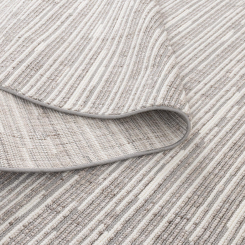 Berno Silver Ivory Loop Lines Rug - B006 - Adore Rugs & Flooring