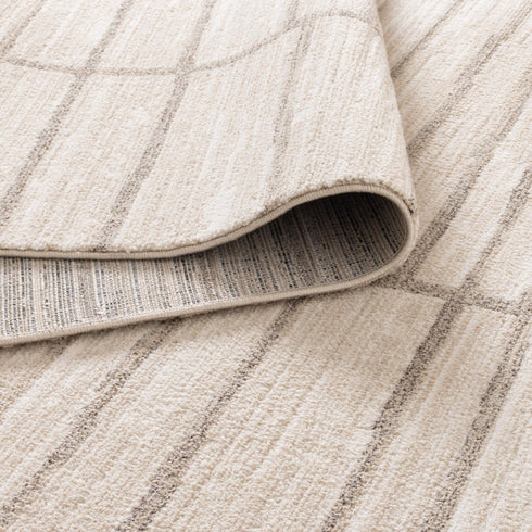 Clara Distressed Thick Lines Beige Grey Rug - C107 - Adore Rugs & Flooring