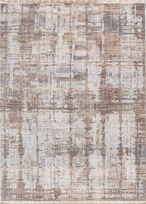 Cherie Distressed Look Watercolour Beige Grey Rug - CH08, full view