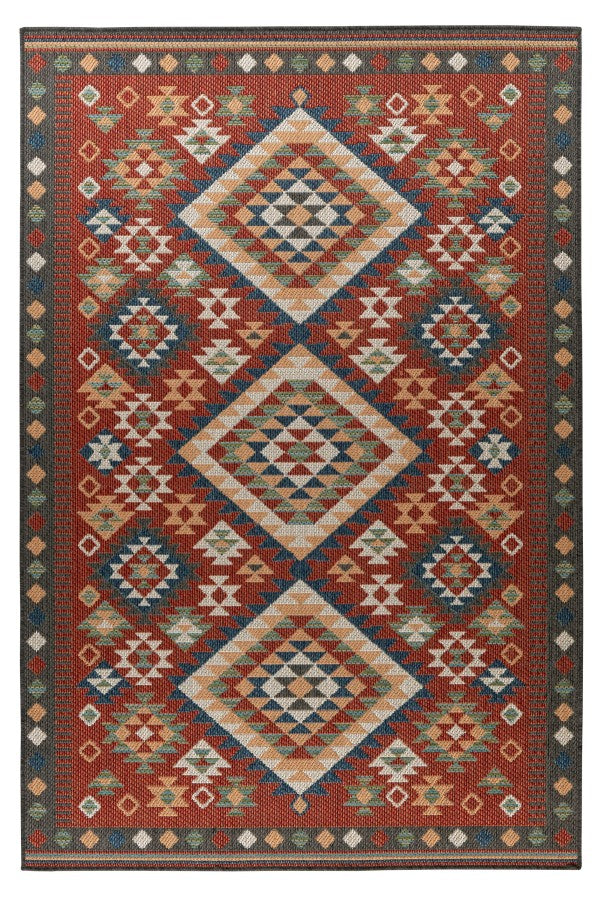 Capri 301 Multi Red Outdoor Rug