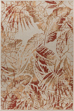 Capri 307 Multi - Leaf Pattern Outdoor Rug