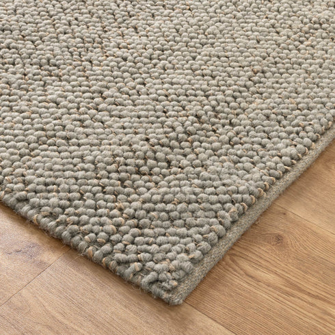 Eco Weave Duck Egg Blue Wool and Jute Rug - Adore Rugs & Flooring