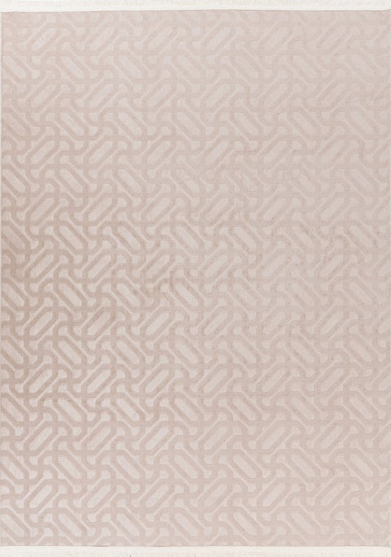 Damla 210 Light Taupe - Geometric Washable Rug, full view