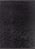 Damla 211 Graphite - Dark Grey Floral Washable Rug, full view