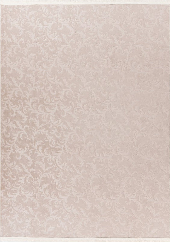 Damla 211 Light Taupe - Washable Floral Rug, full view