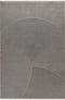 Elif 402 Grey - Grey Curve Textured Rug, full view