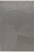 Elif 402 Grey - Grey Curve Textured Rug, full view
