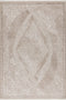 Elif 404 - Beige Medallion Rug with Ornate Floral Pattern, full view