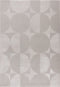Elif 406 Silver - Grey Area Rug with Circular and Triangular Pattern, full view