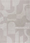 Elif 405 Silver Abstract Geometric Area Rug, full view