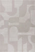 Elif 405 Silver Abstract Geometric Area Rug, full view