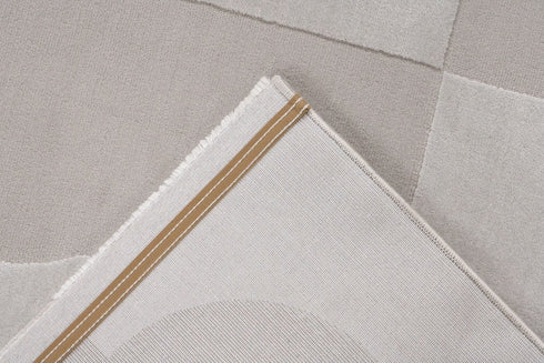 Elif 405 Silver Abstract Geometric Area Rug