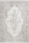 Pierre Cardin Elysee 902 Cream Designer Rug with Border and Medallion, full view