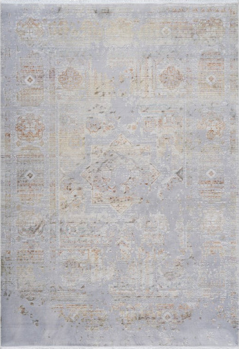 Fashion 901 Silver Acrylic Transitional Rug, full view