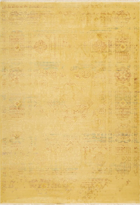 Fashion 901 Yellow Acrylic Transitional Rug, full view