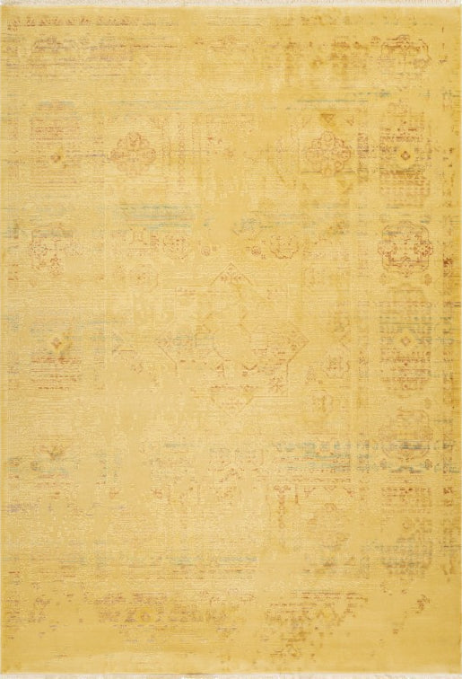 Fashion 901 Yellow Acrylic Transitional Rug, full view