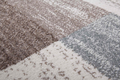 Feeling 501 Pastel Blue Simple Thick Geometric Rug - ADORE RUGS and FLOORING