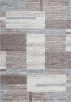 Feeling 501 Pastel Blue Simple Thick Geometric Rug