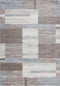 Feeling 501 Pastel Blue Simple Thick Geometric Rug, full view