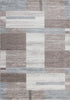 Feeling 501 Pastel Blue Simple Thick Geometric Rug, full view