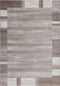 Feeling 500 Beige Plain Border Thick Rug, full view