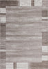 Feeling 500 Beige Plain Border Thick Rug, full view