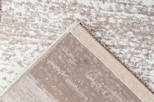 Feeling 500 Beige Silver Plain Border Thick Rug - Adore Rugs & Flooring