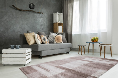 Feeling 501 Beige Simple Thick Geometric Rug - ADORE RUGS and FLOORING