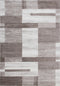 Feeling 501 Beige Thick Checkered Rug, full view