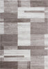 Feeling 501 Beige Thick Checkered Rug, full view